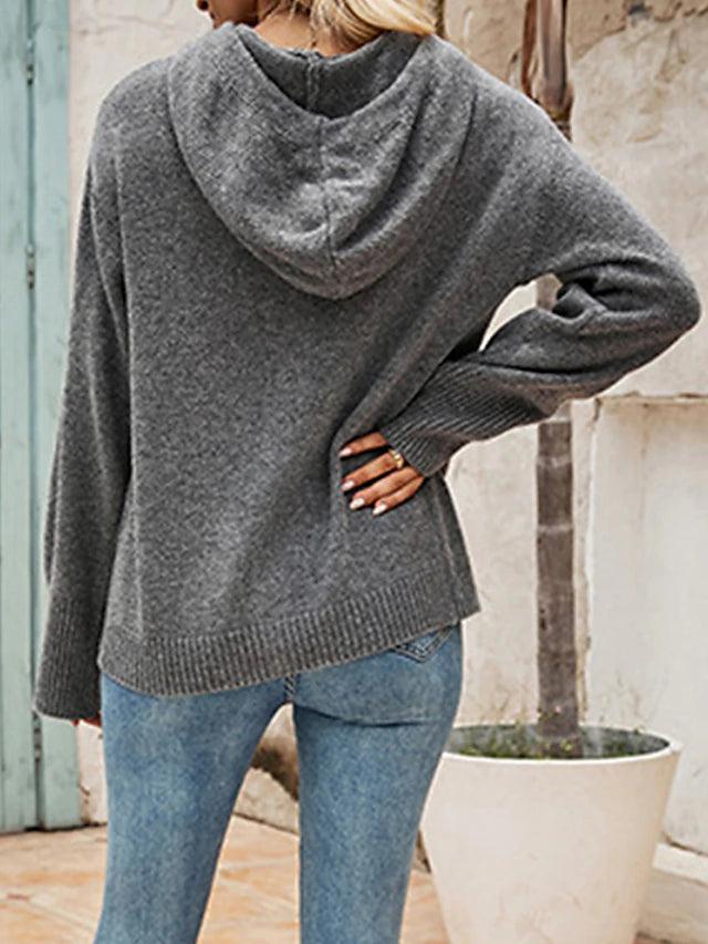 Women's Buttoned Hoodie Cardigan | Casual