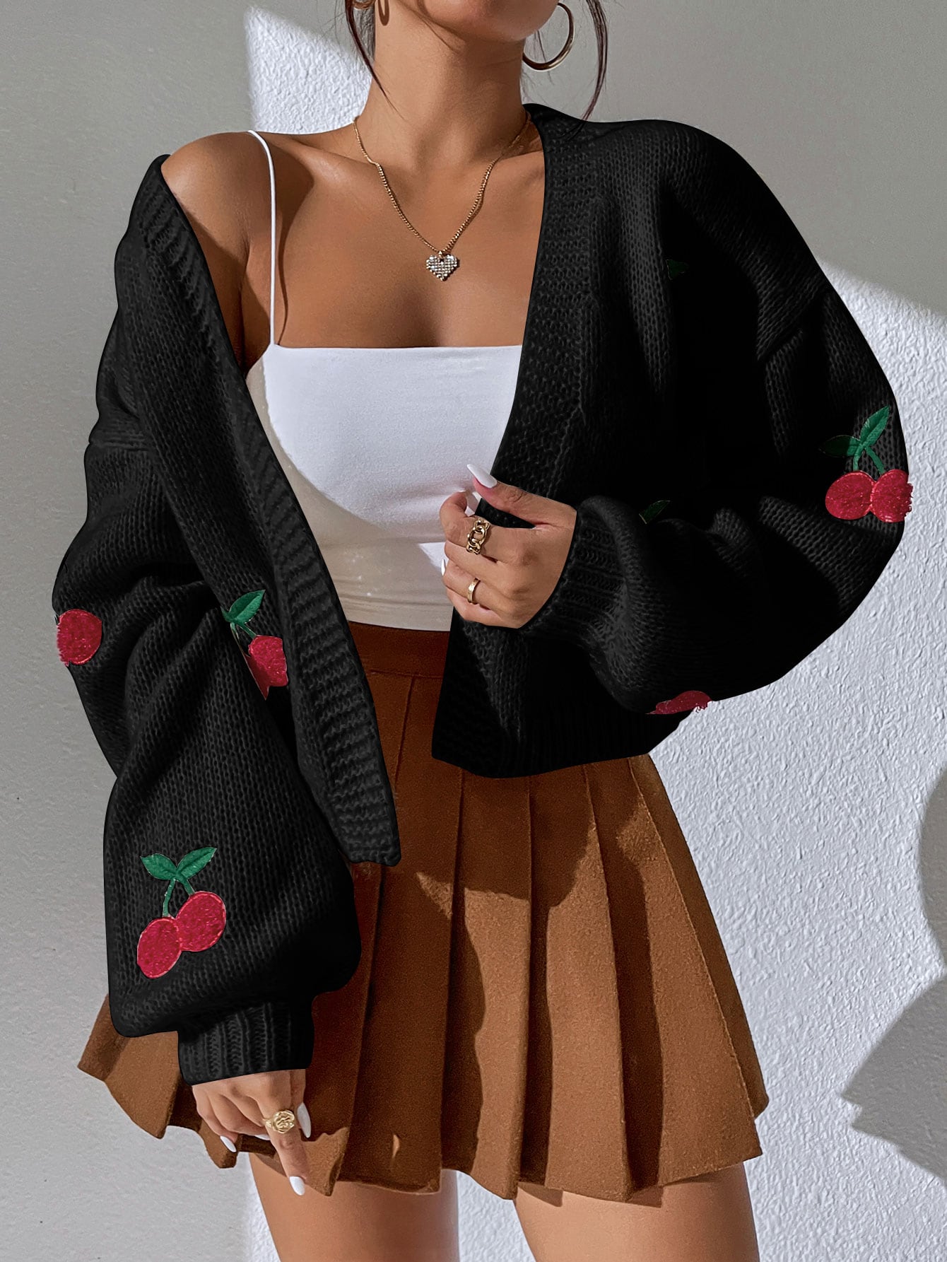 Women's Short Cardigan | Cherry