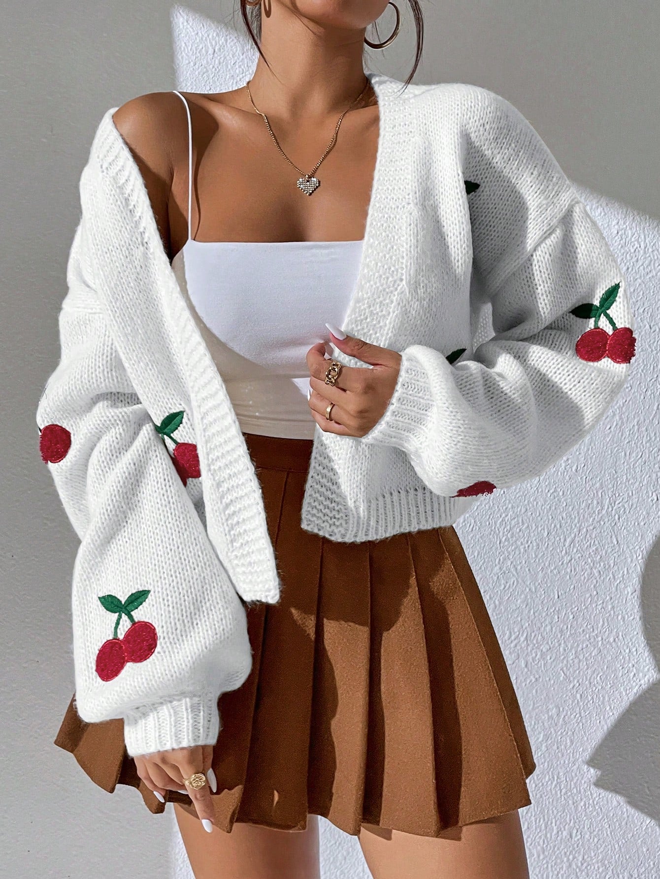 Women's Short Cardigan | Cherry