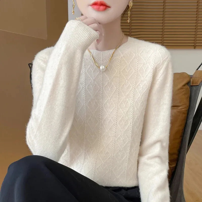 Women's Knitted Sweater | Diamond Detail