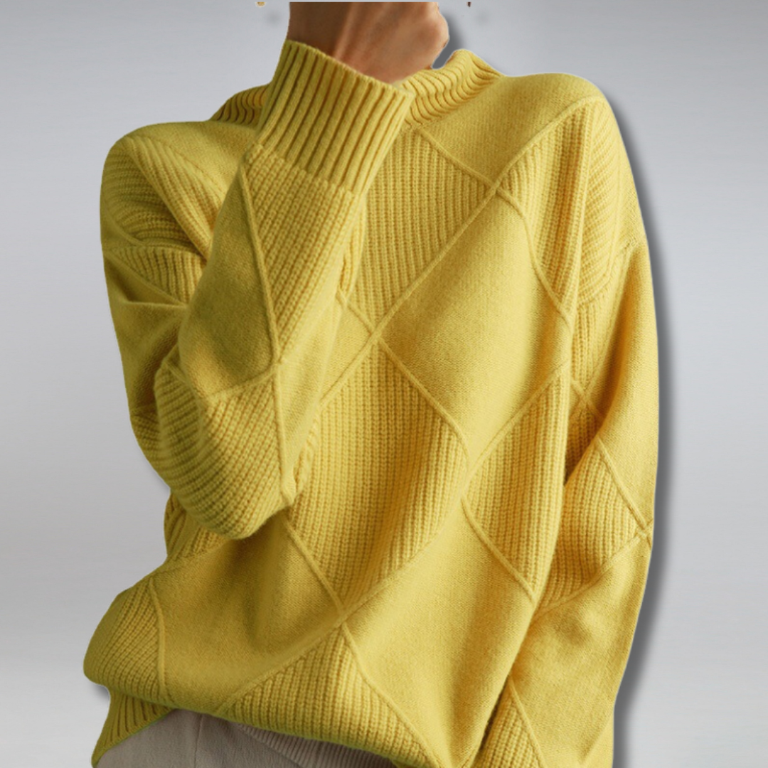 Women's Turtleneck Sweater | Textured Knit