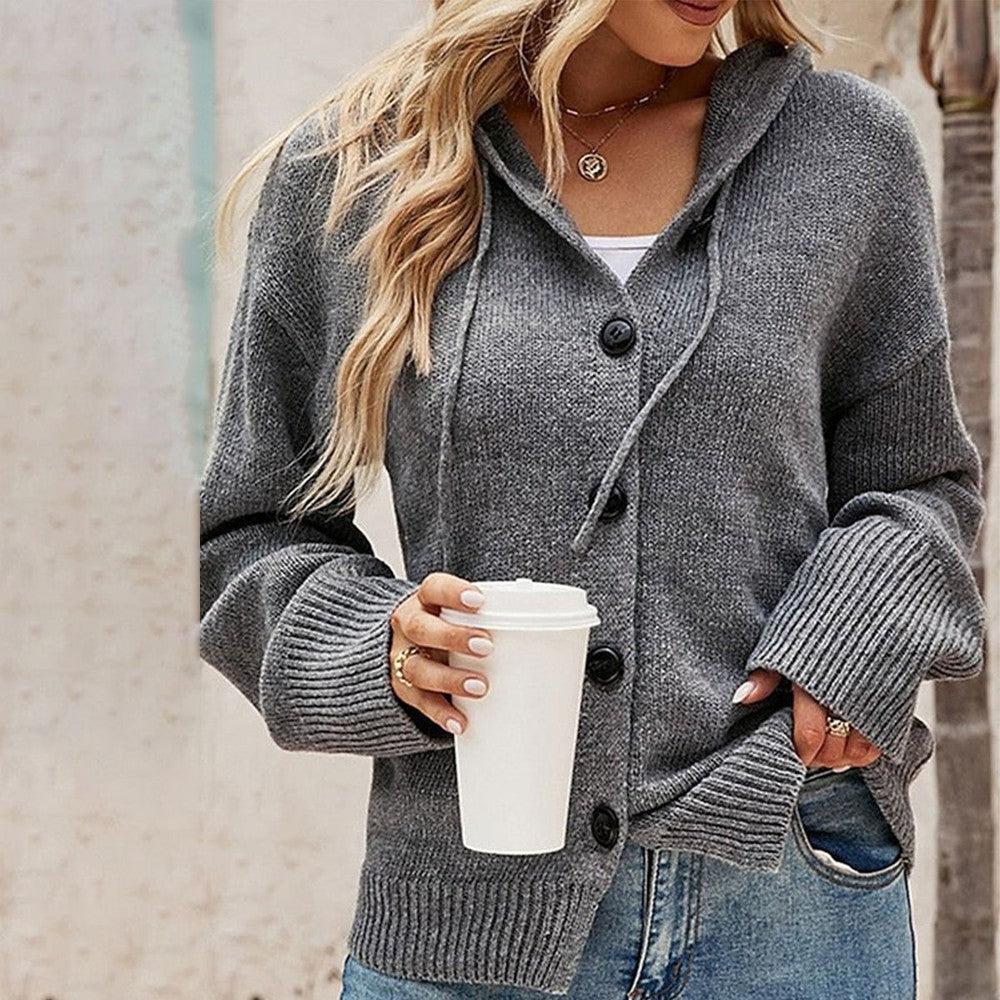 Women's Buttoned Hoodie Cardigan | Casual