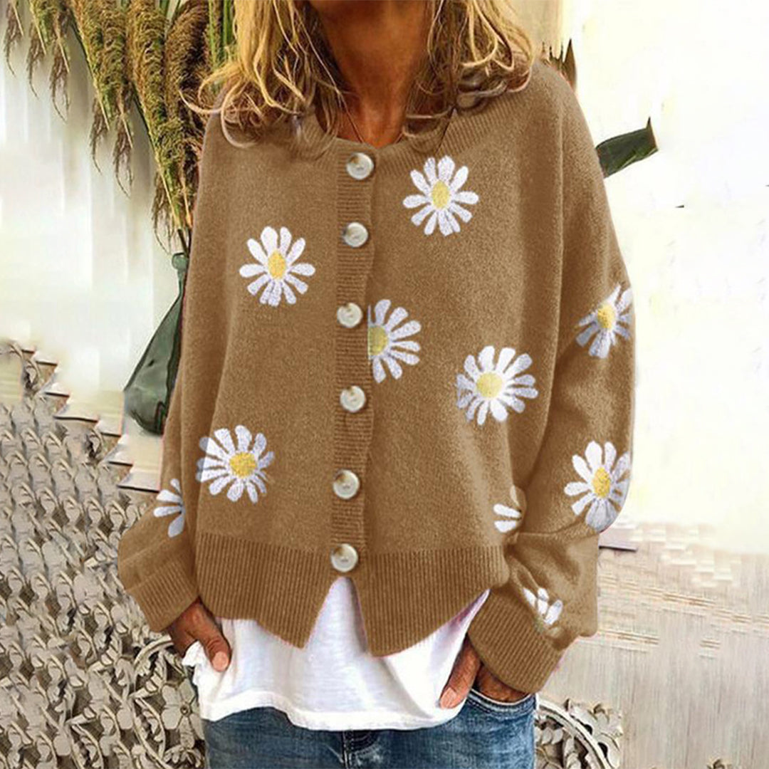 Women's Buttoned Cardigan | Floral