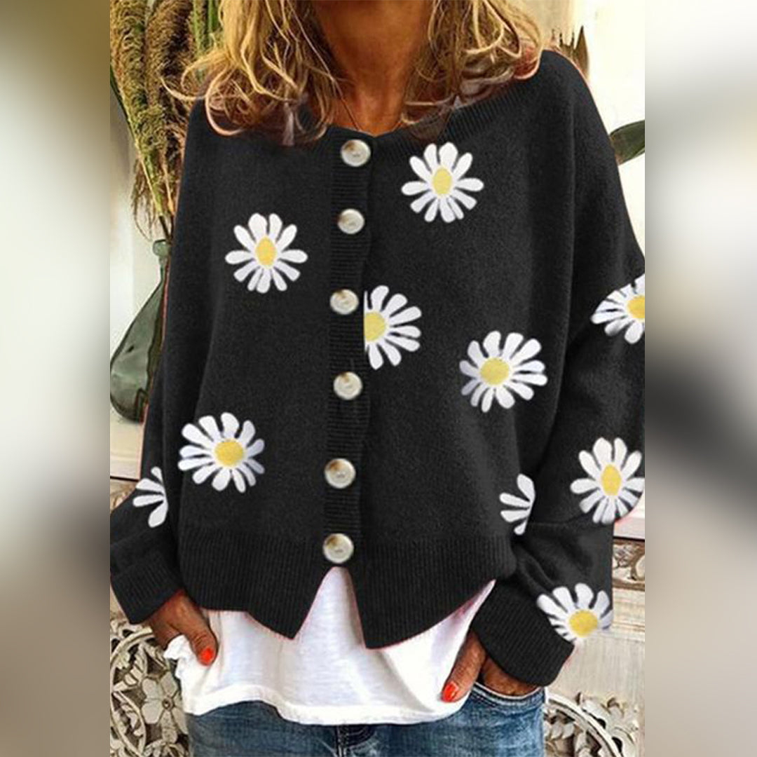 Women's Buttoned Cardigan | Floral
