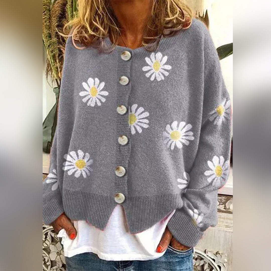 Women's Buttoned Cardigan | Floral