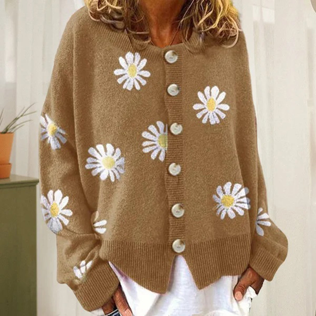 Women's Buttoned Cardigan | Floral