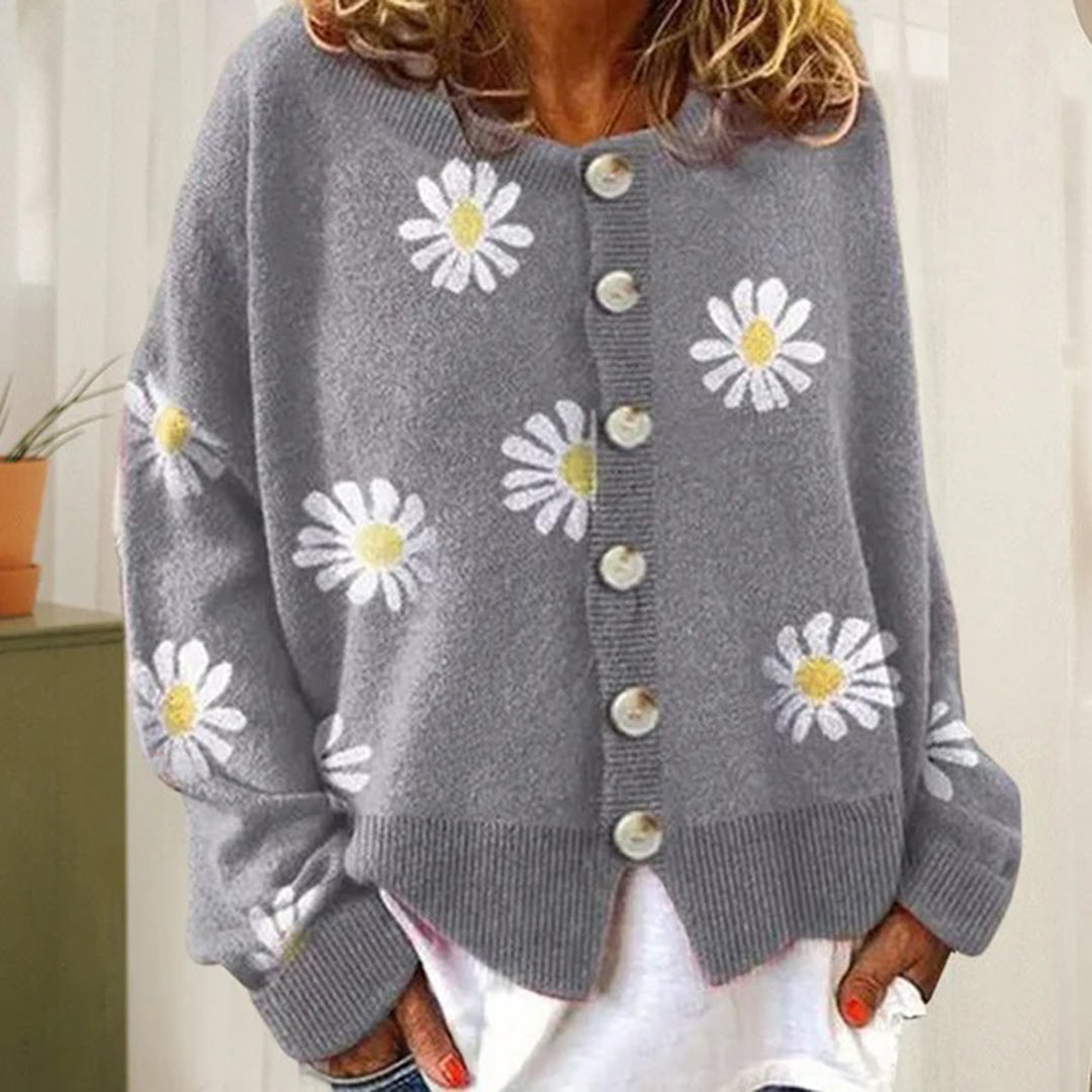 Women's Buttoned Cardigan | Floral