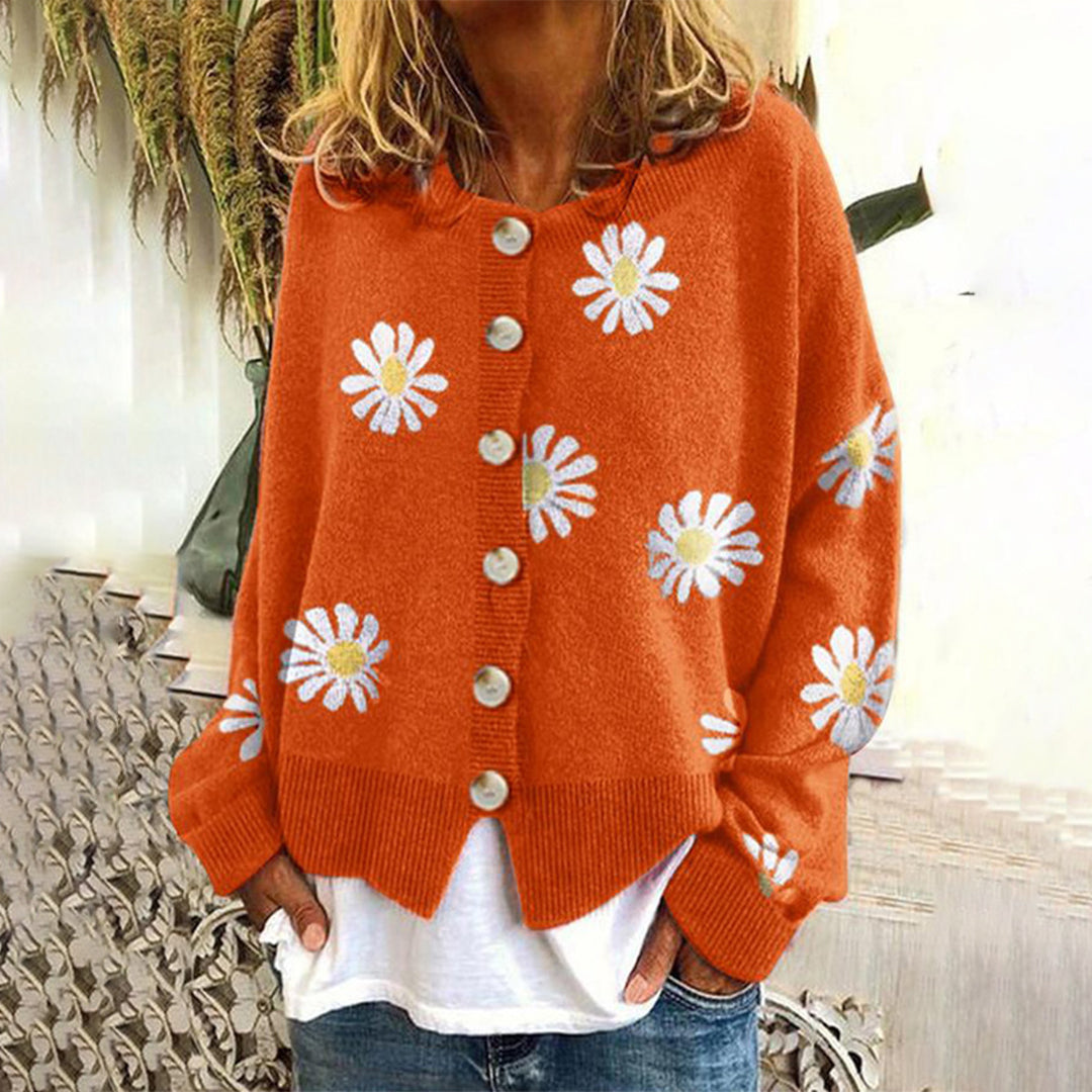 Women's Buttoned Cardigan | Floral