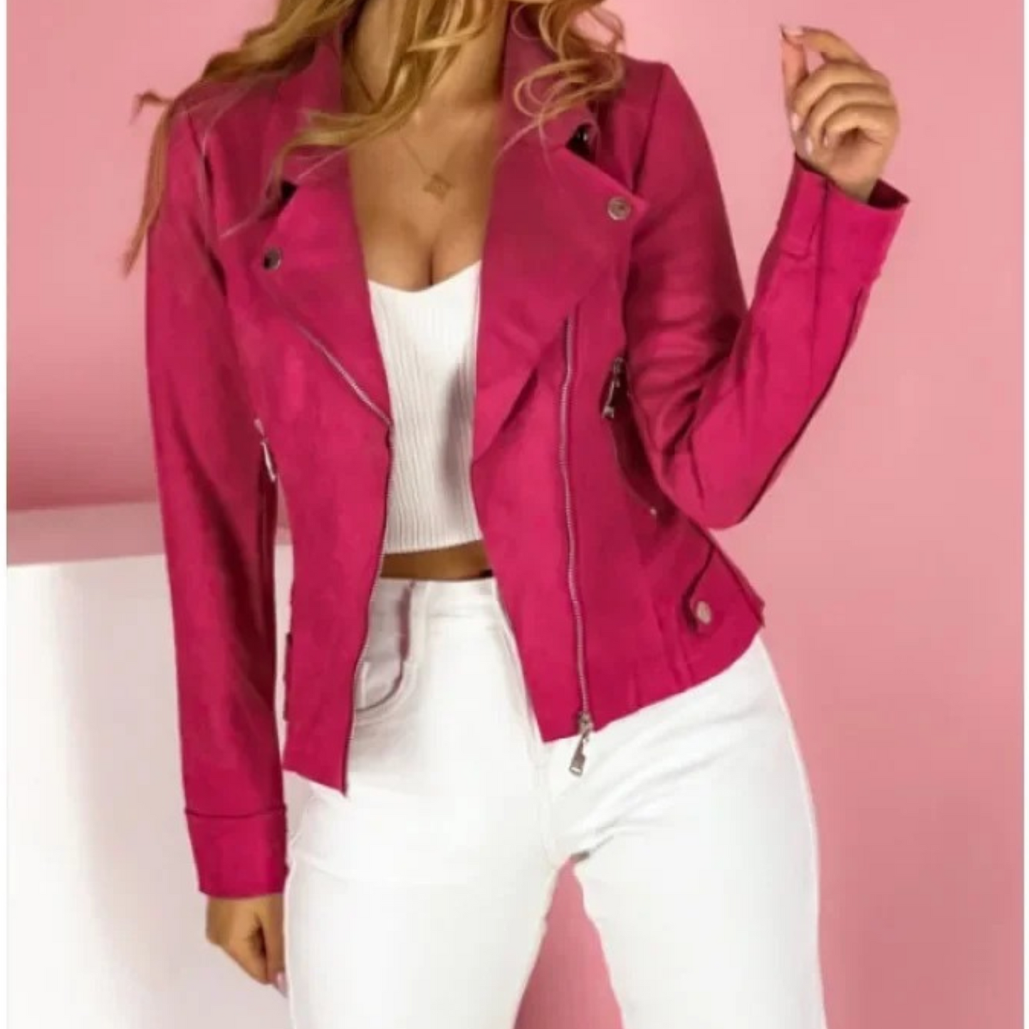 Chaqueta Biker de Mujer | Cremallera Asimétrica