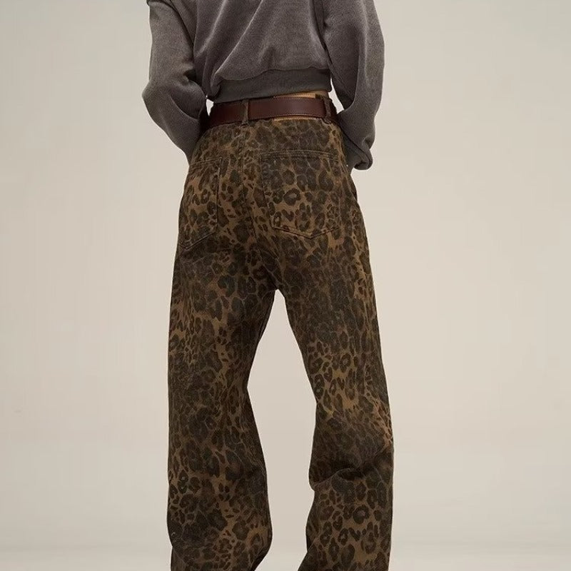 Jeans de Mujer con Estampado de Leopardo | Casual