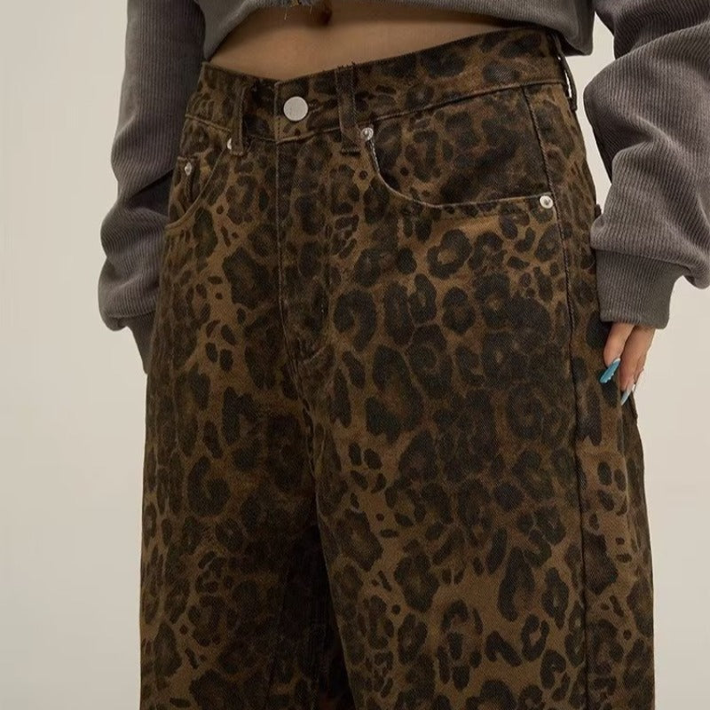Jeans de Mujer con Estampado de Leopardo | Casual