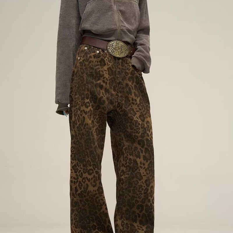 Jeans de Mujer con Estampado de Leopardo | Casual