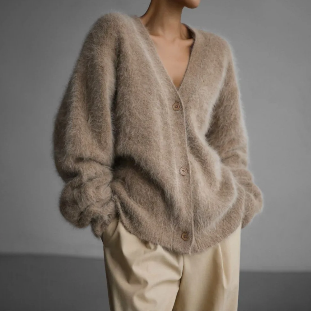 Women's V-Neck Cardigan | Front Buttons