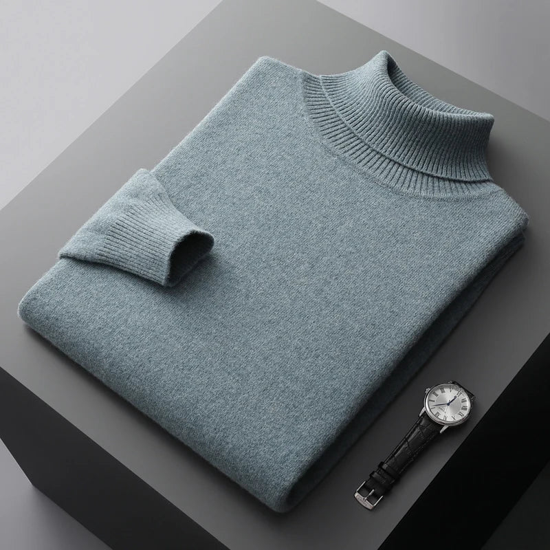 Suéter de Cuello Alto de Hombre | Estilo Clásico