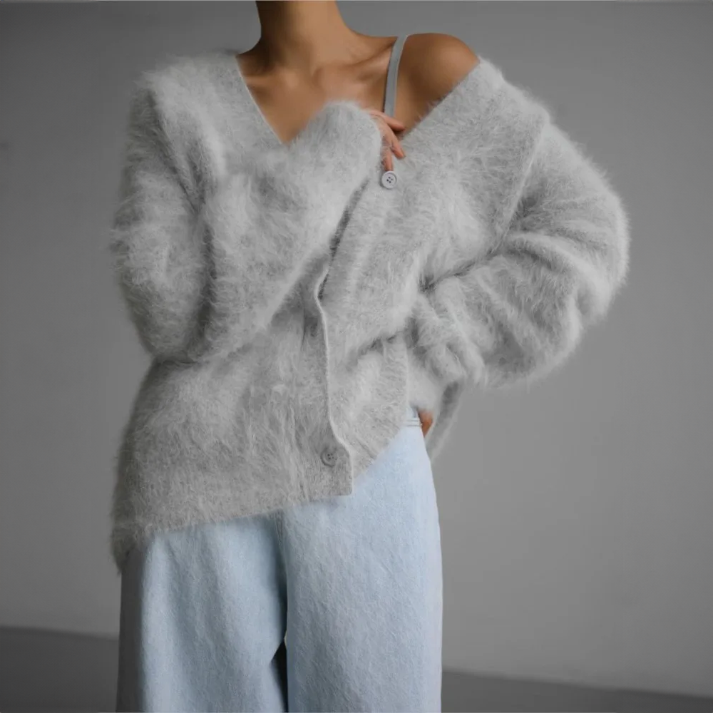 Women's V-Neck Cardigan | Front Buttons