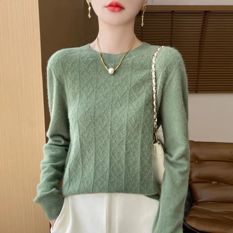 Women's Knitted Sweater | Diamond Detail