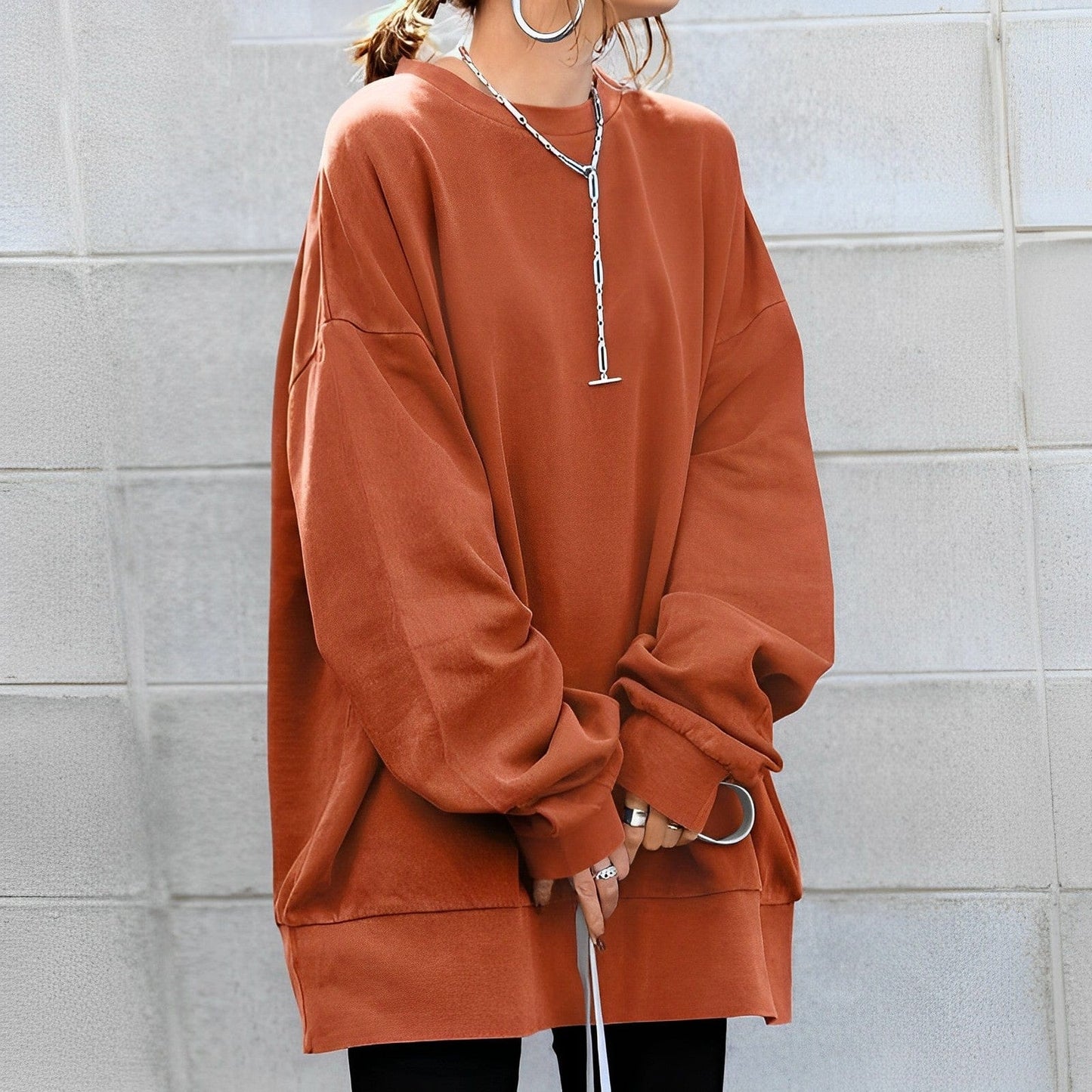 Women's Sweater with Round Neck | Loose Fit