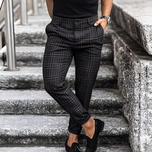 Pantalones Ajustados de Hombre | Diseño a Cuadros