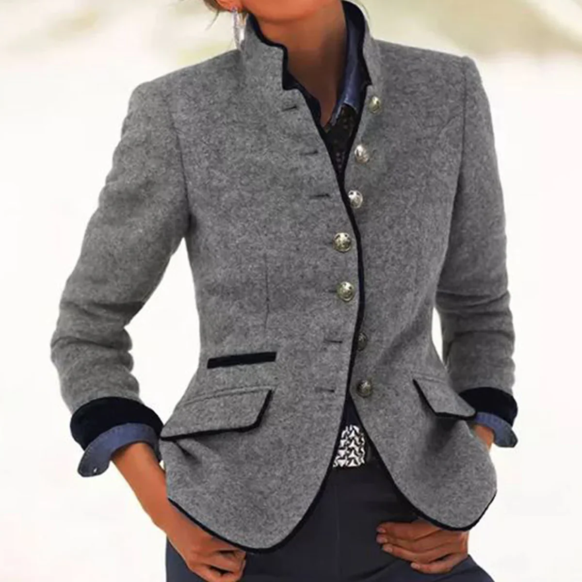 Blazer de mujer estilo vintage | Cierre de botones