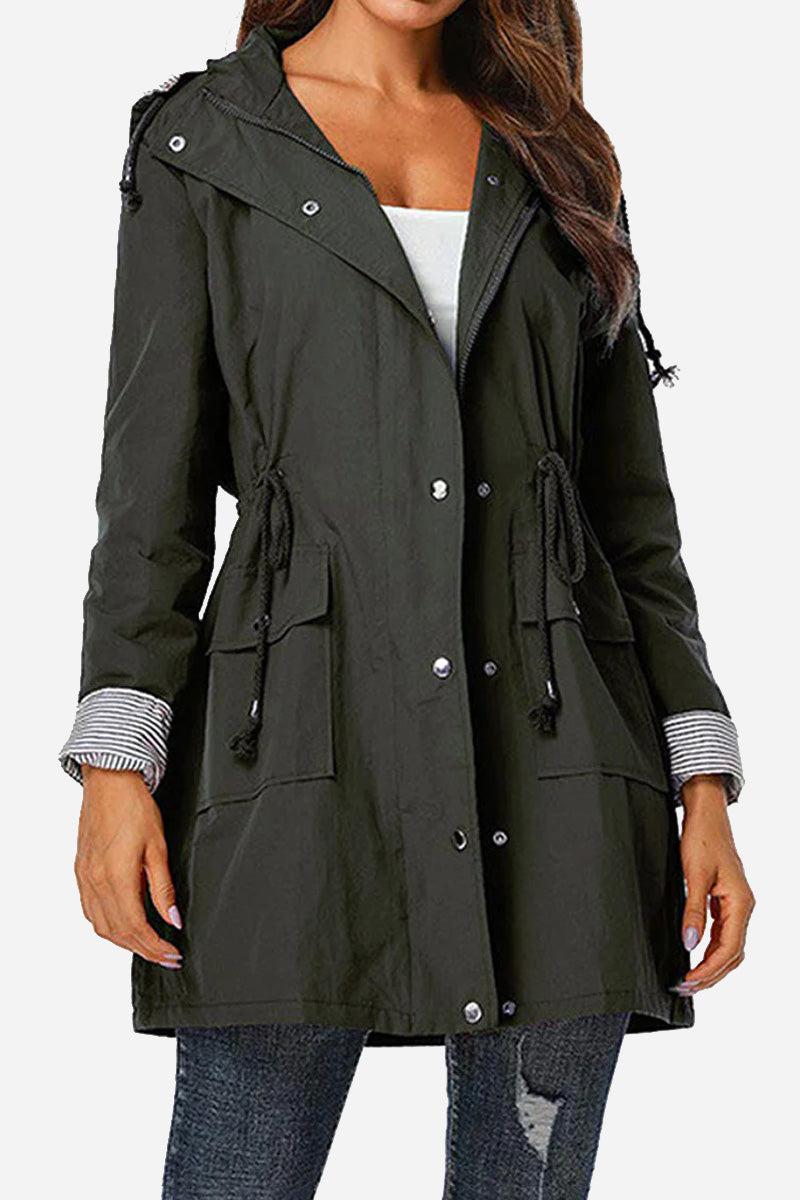 Chaqueta con Capucha de Mujer | Cintura Ajustable