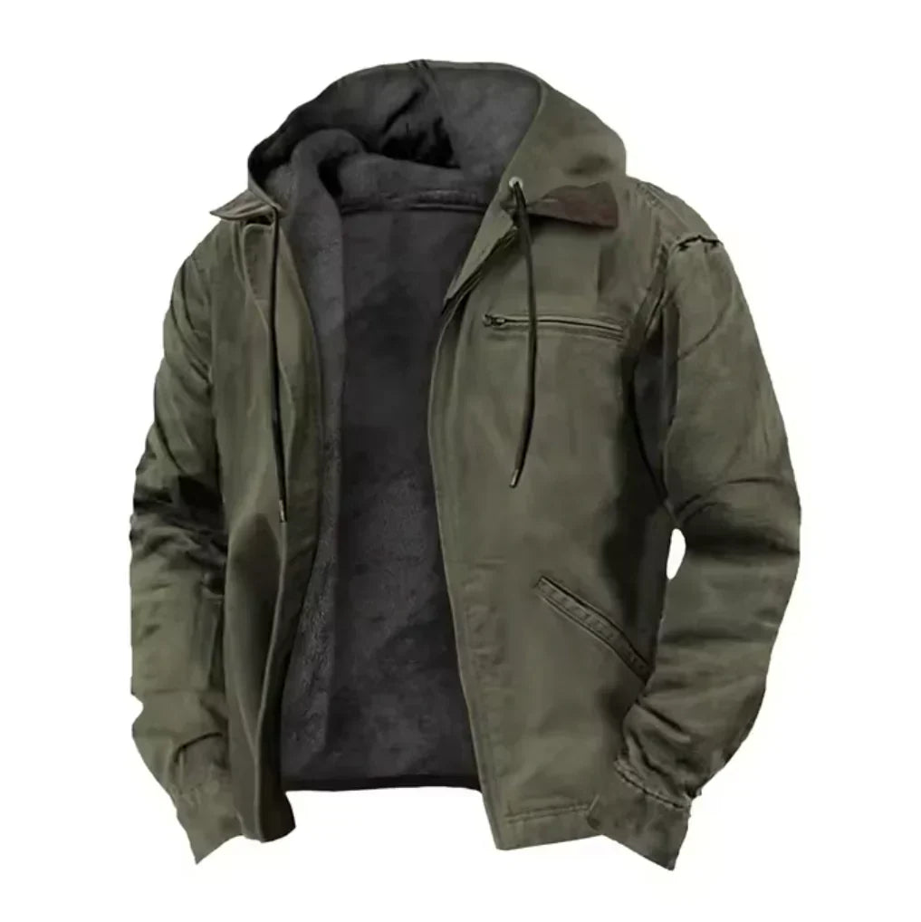 Chaqueta con Capucha de Hombre | Forro Polar
