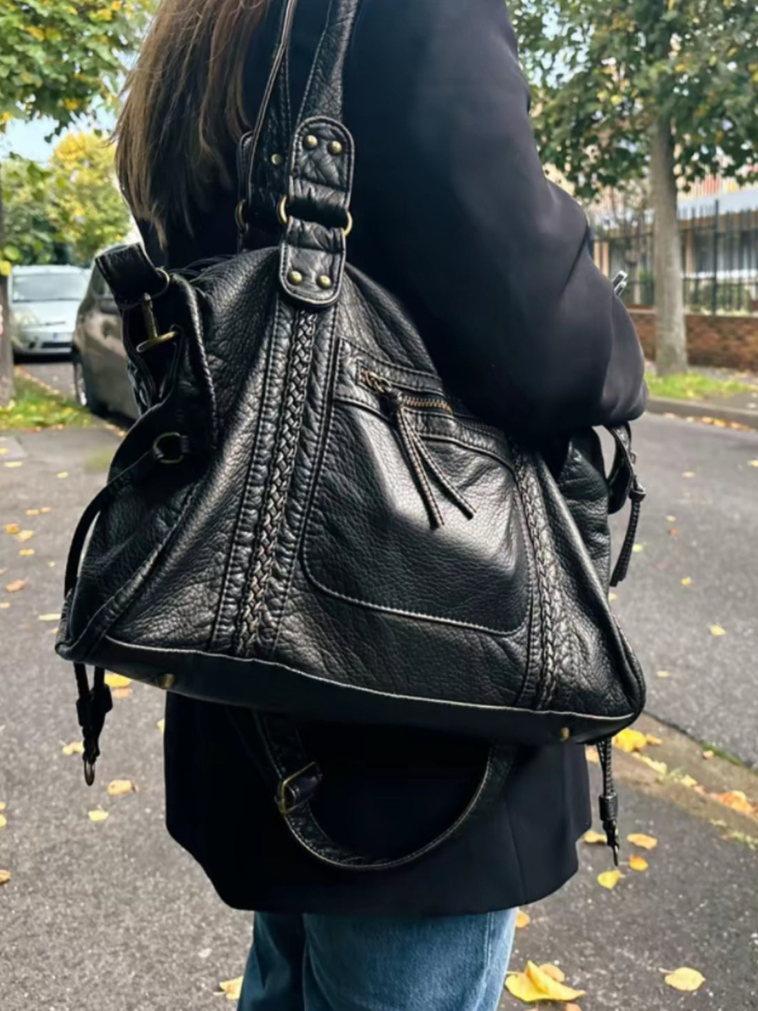 Bolso de Hombro de Mujer | Cremallera Frontal