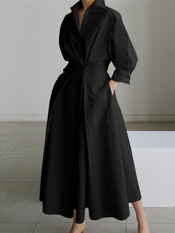 Vestido Maxi de Mujer | Botones Frontales