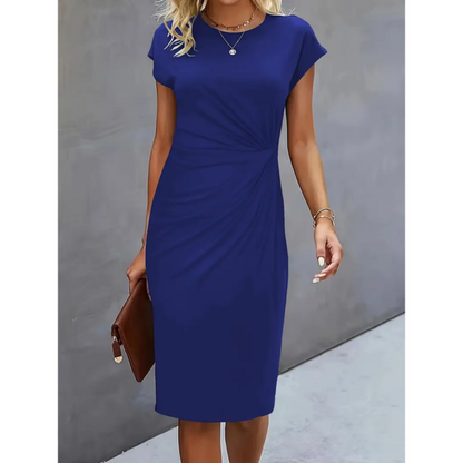 Vestido midi formal de mujer | manga corta