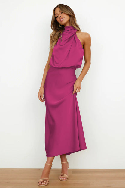 Vestido de Noche de Mujer | Cuello Drapeado