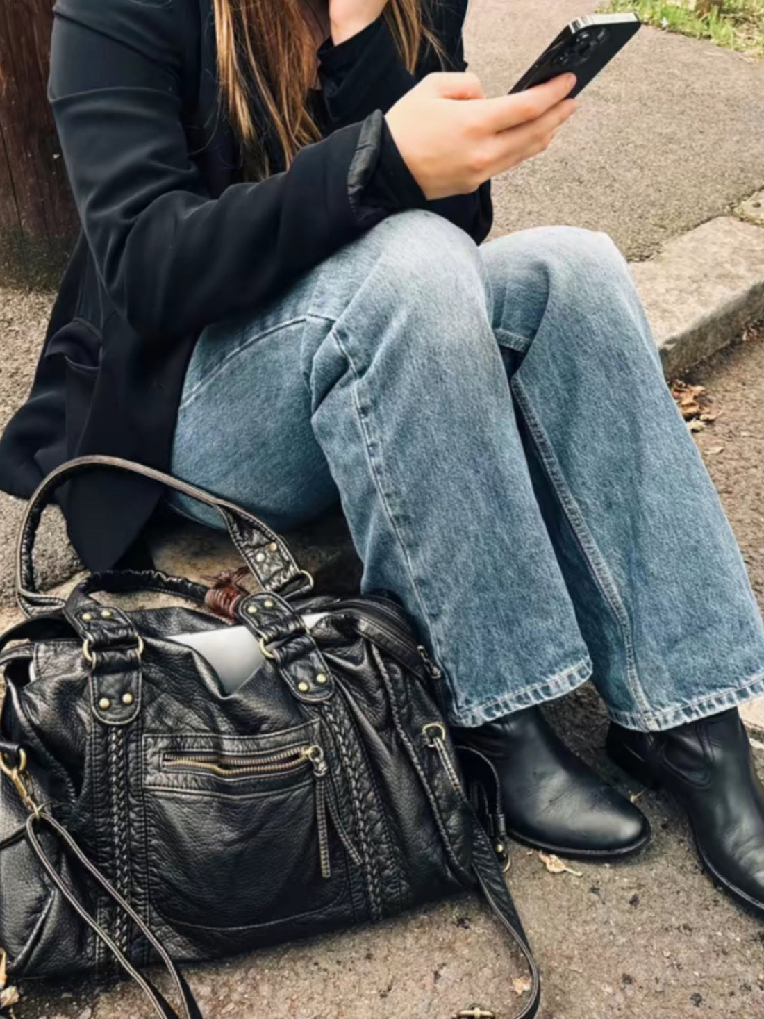 Bolso de Hombro de Mujer | Cremallera Frontal