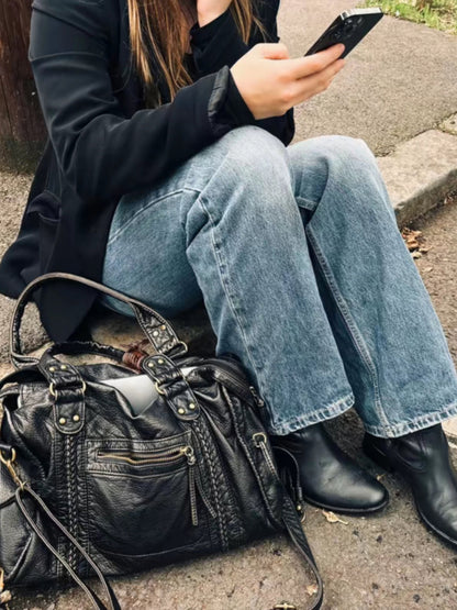 Bolso de Hombro de Mujer | Cremallera Frontal