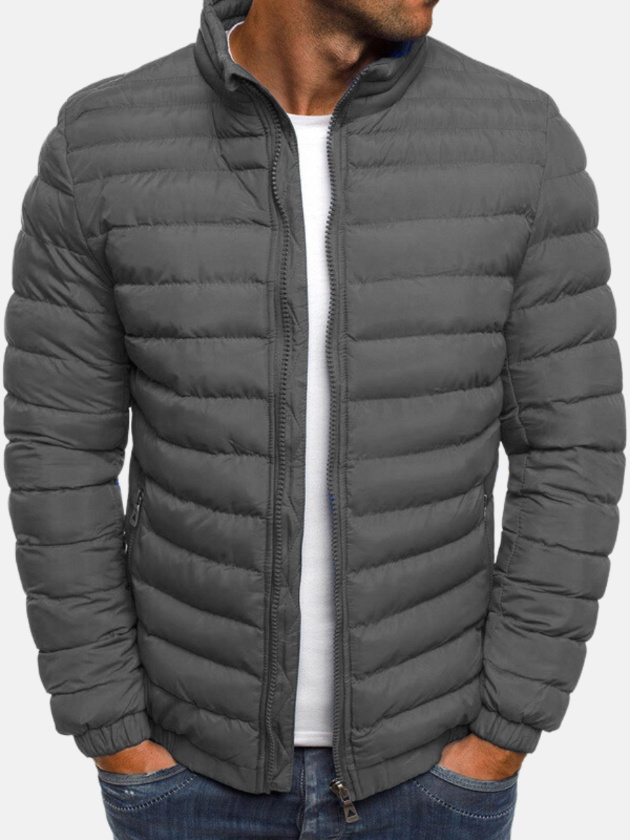 Chaqueta Acolchada Clásica de Hombre | Cuello