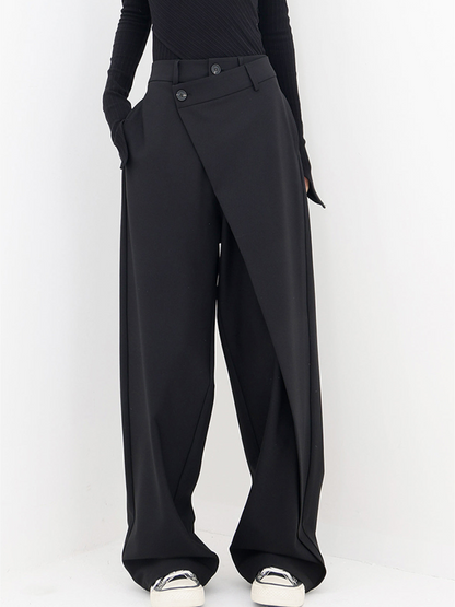 Pantalones Asimétricos de Mujer | Cierre con Botón