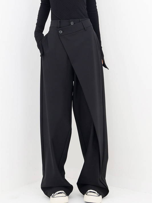 Pantalones Asimétricos de Mujer | Cierre con Botón