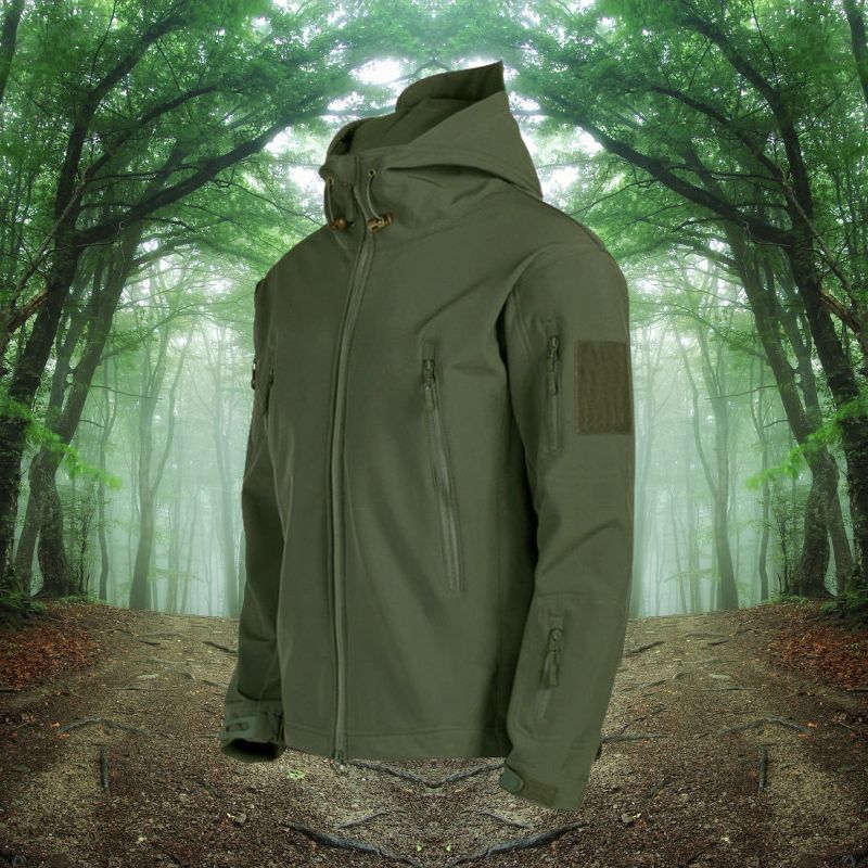 Chaqueta de Exterior con Capucha de Hombre | Multi Bolsillo