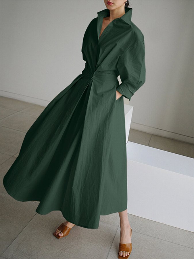 Vestido Maxi de Mujer | Botones Frontales