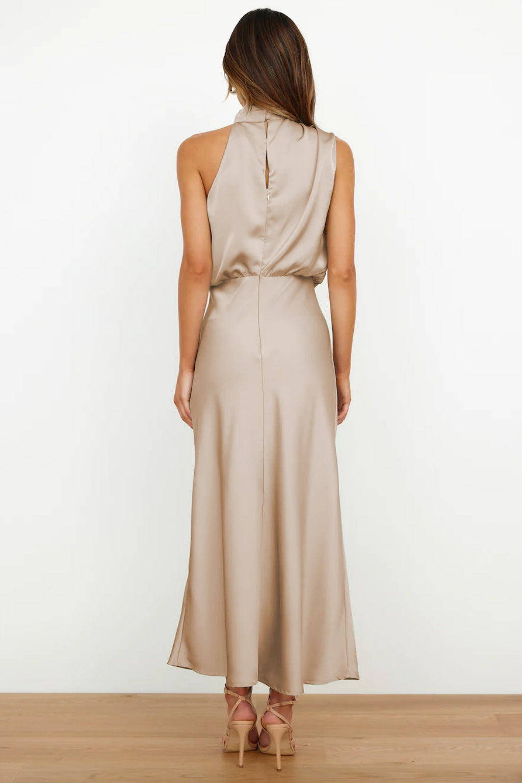 Vestido de Noche de Mujer | Cuello Drapeado