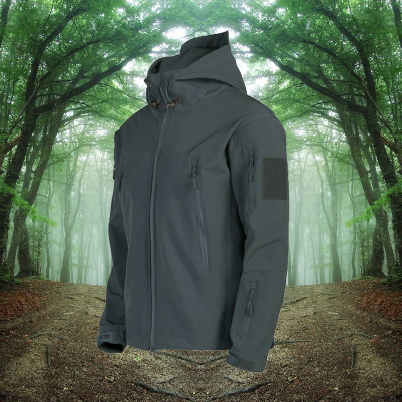 Chaqueta de Exterior con Capucha de Hombre | Multi Bolsillo