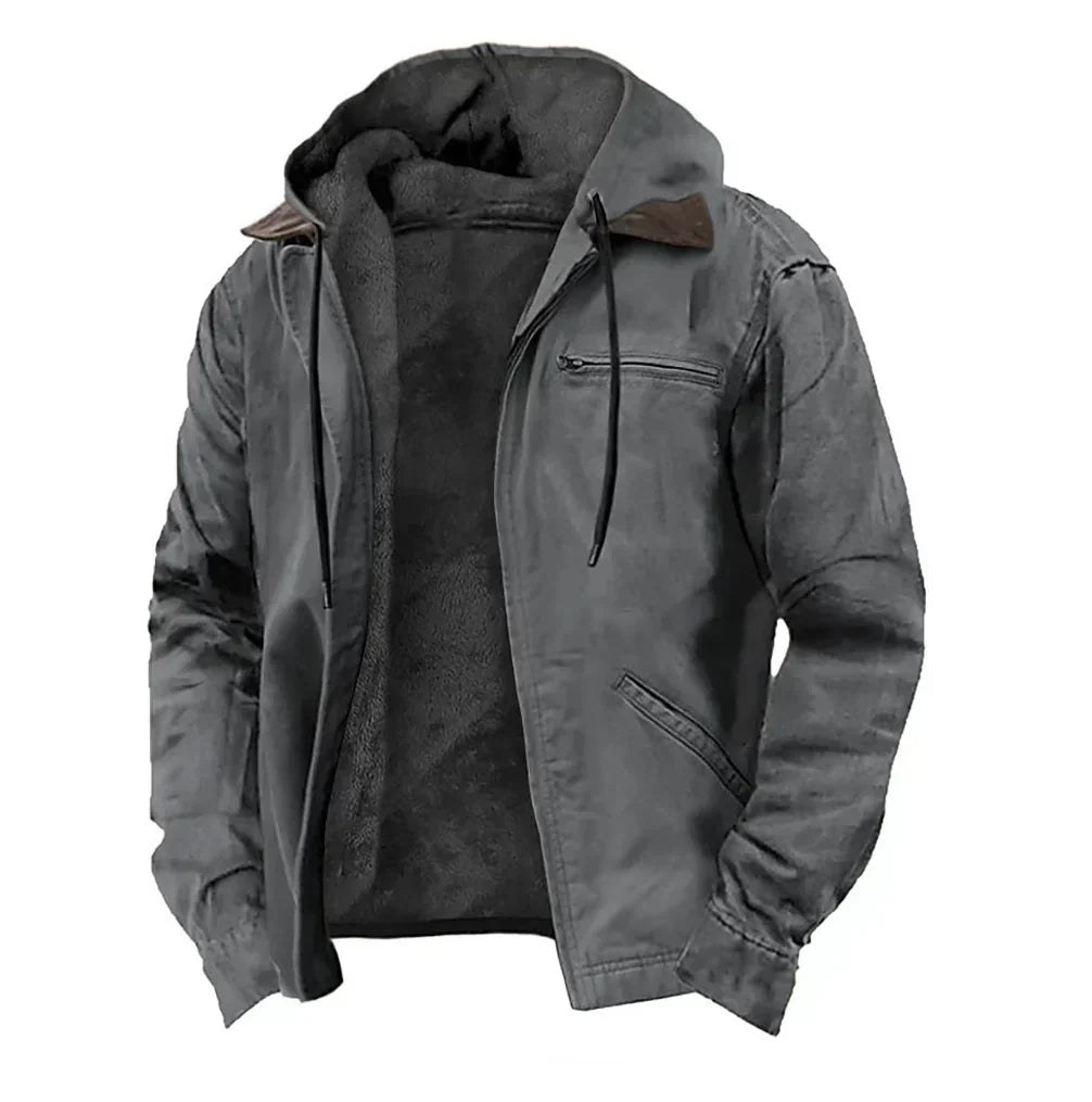 Chaqueta con Capucha de Hombre | Forro Polar