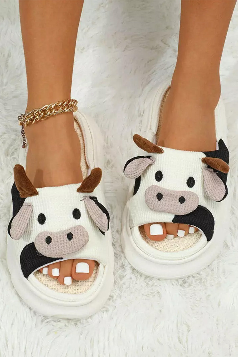 Sandalias pantufla diseño vaca confort hogar original