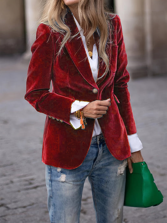 Blazer de mujer cruzado | Botones dorados