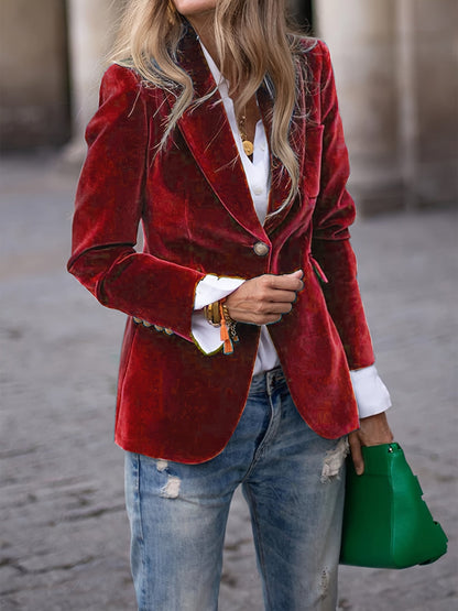Blazer de mujer cruzado | Botones dorados