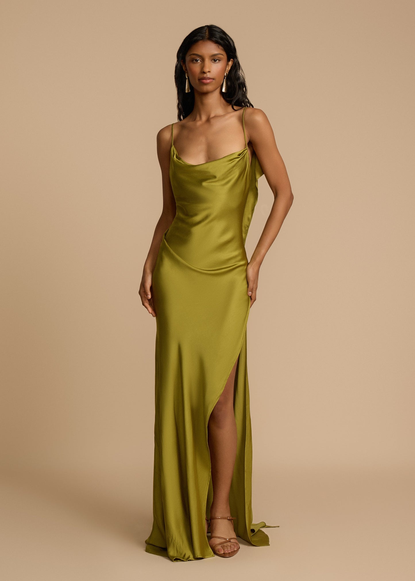 Vestido de noche sin mangas de mujer | maxi
