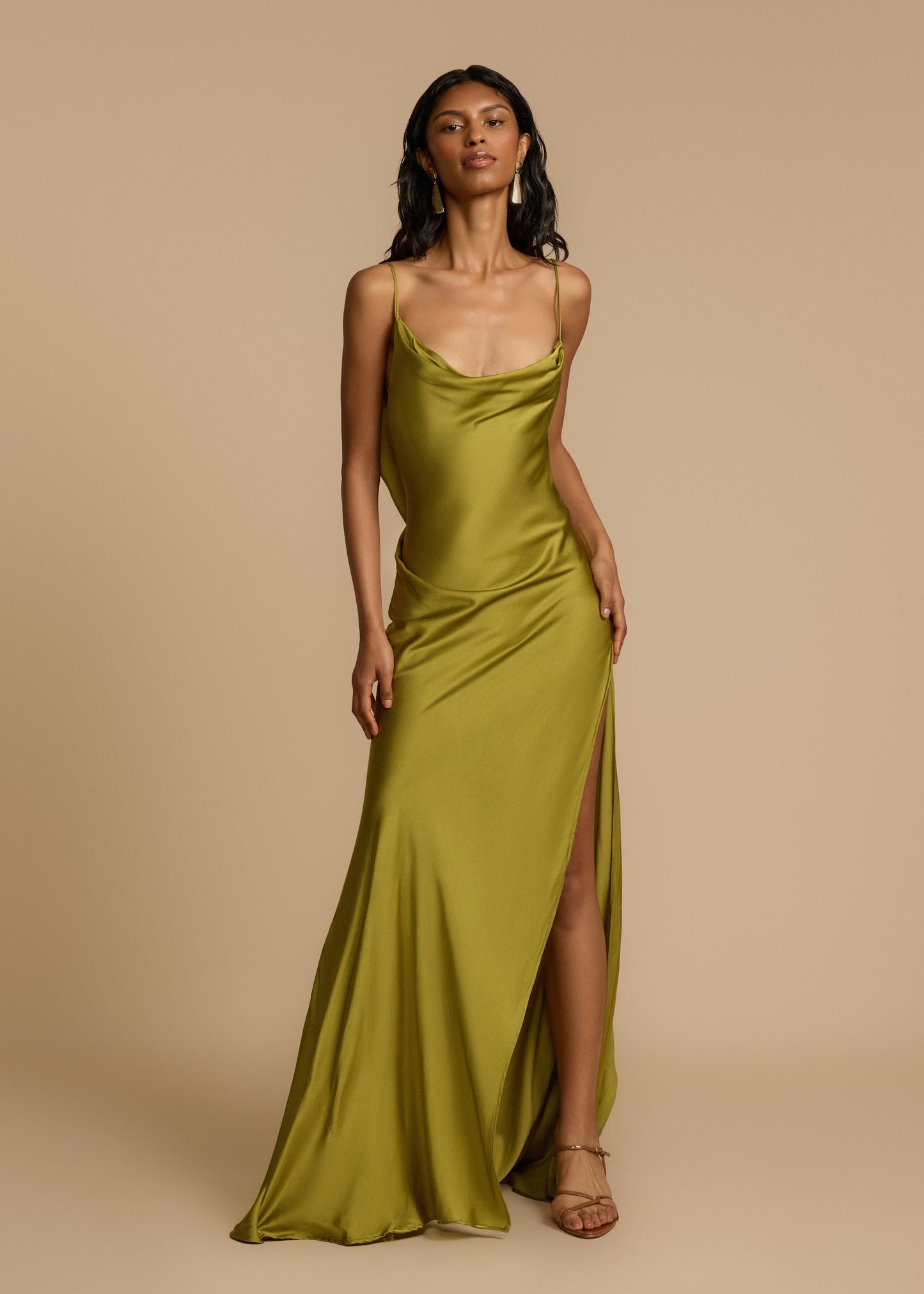 Vestido de noche sin mangas de mujer | maxi