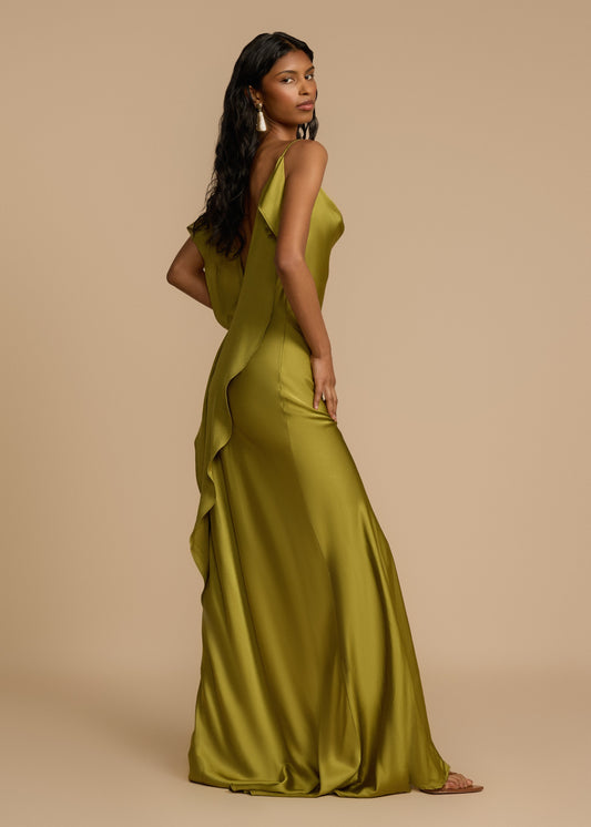 Vestido de noche sin mangas de mujer | maxi