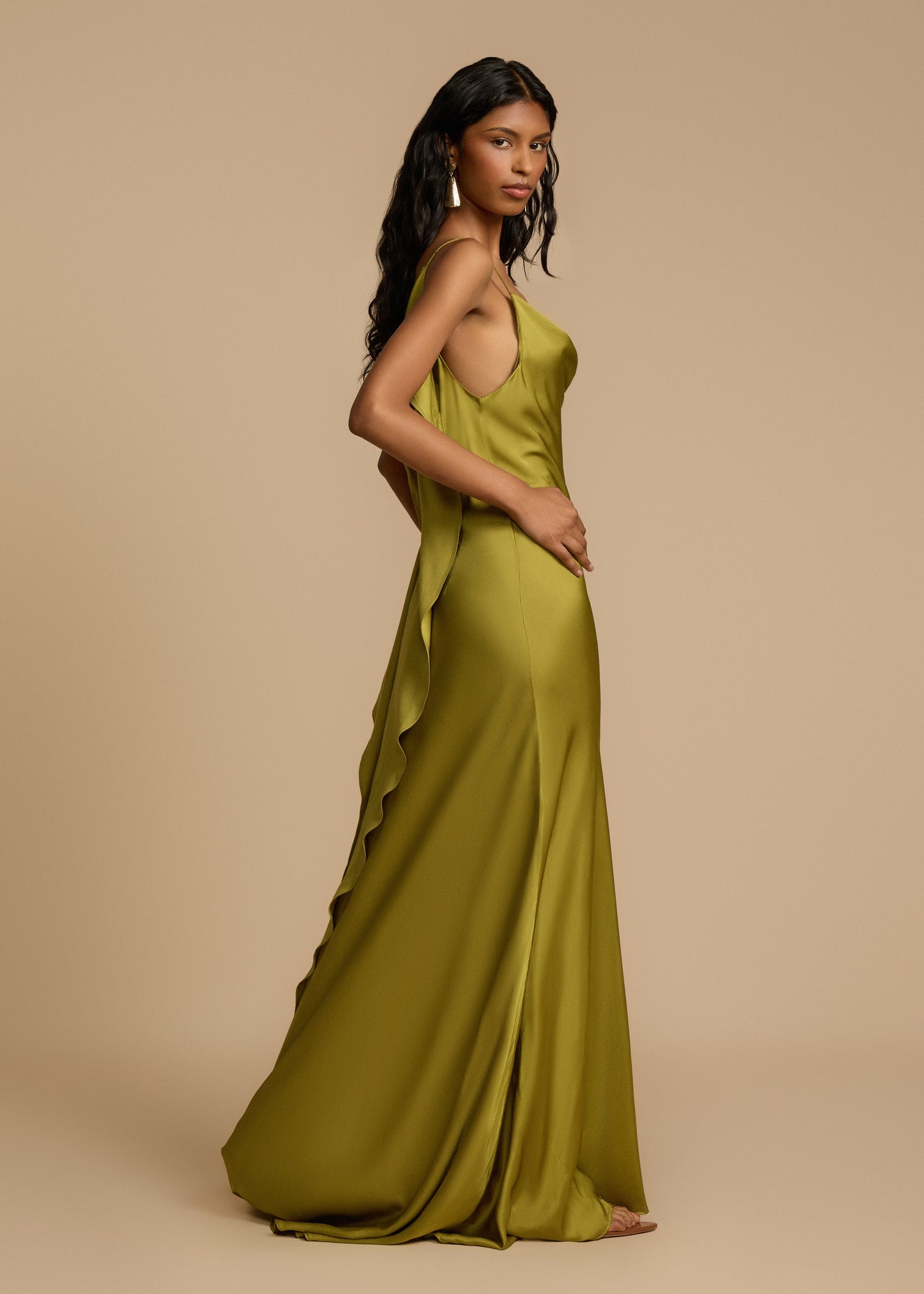 Vestido de noche sin mangas de mujer | maxi