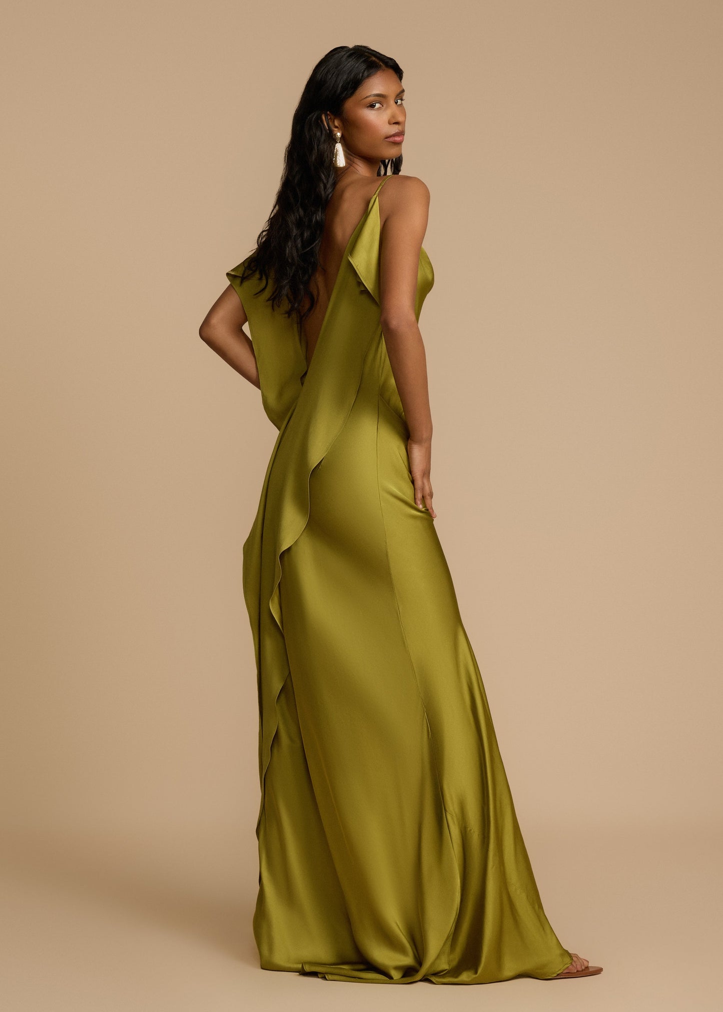 Vestido de noche sin mangas de mujer | maxi