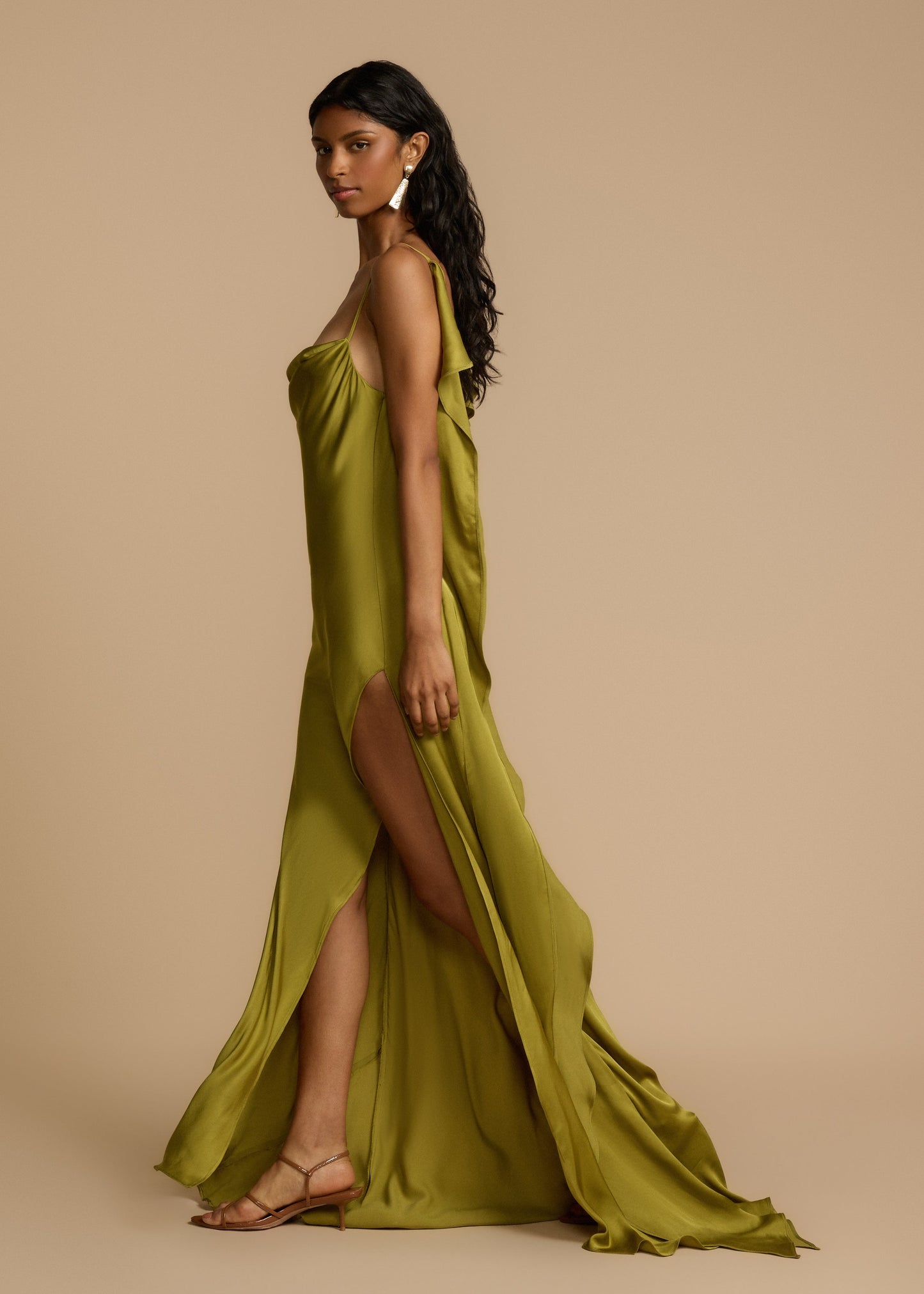 Vestido de noche sin mangas de mujer | maxi