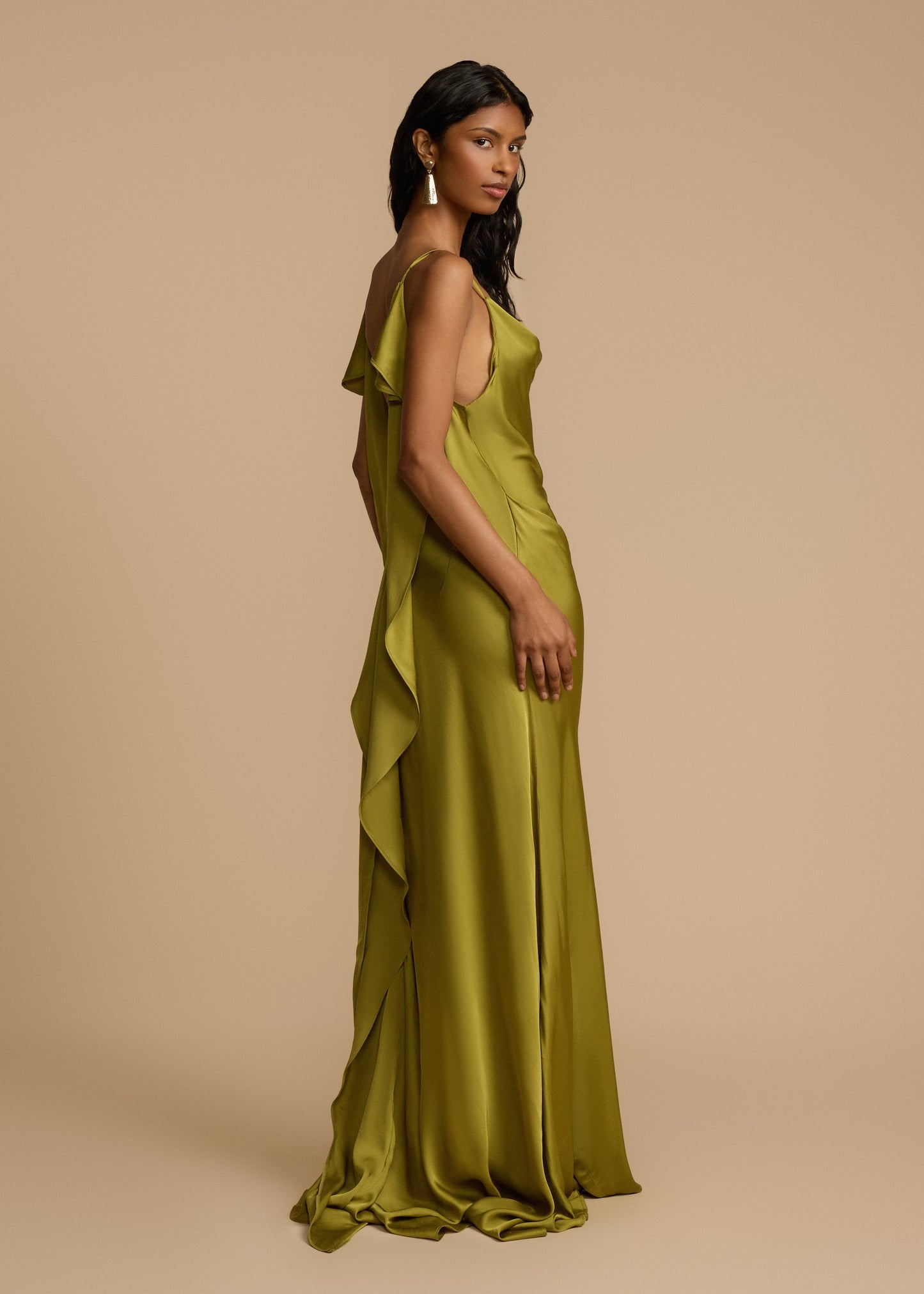Vestido de noche sin mangas de mujer | maxi