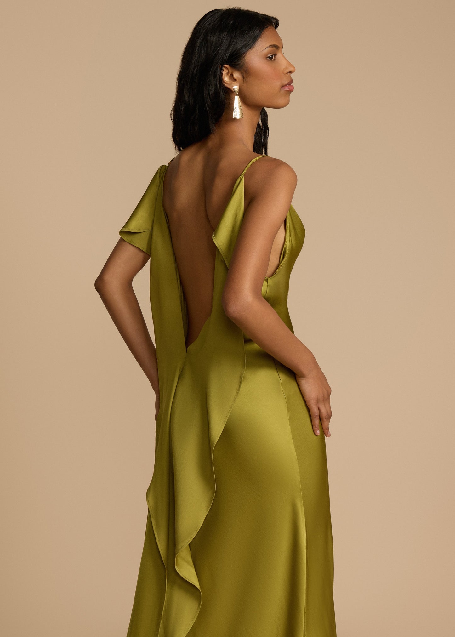 Vestido de noche sin mangas de mujer | maxi
